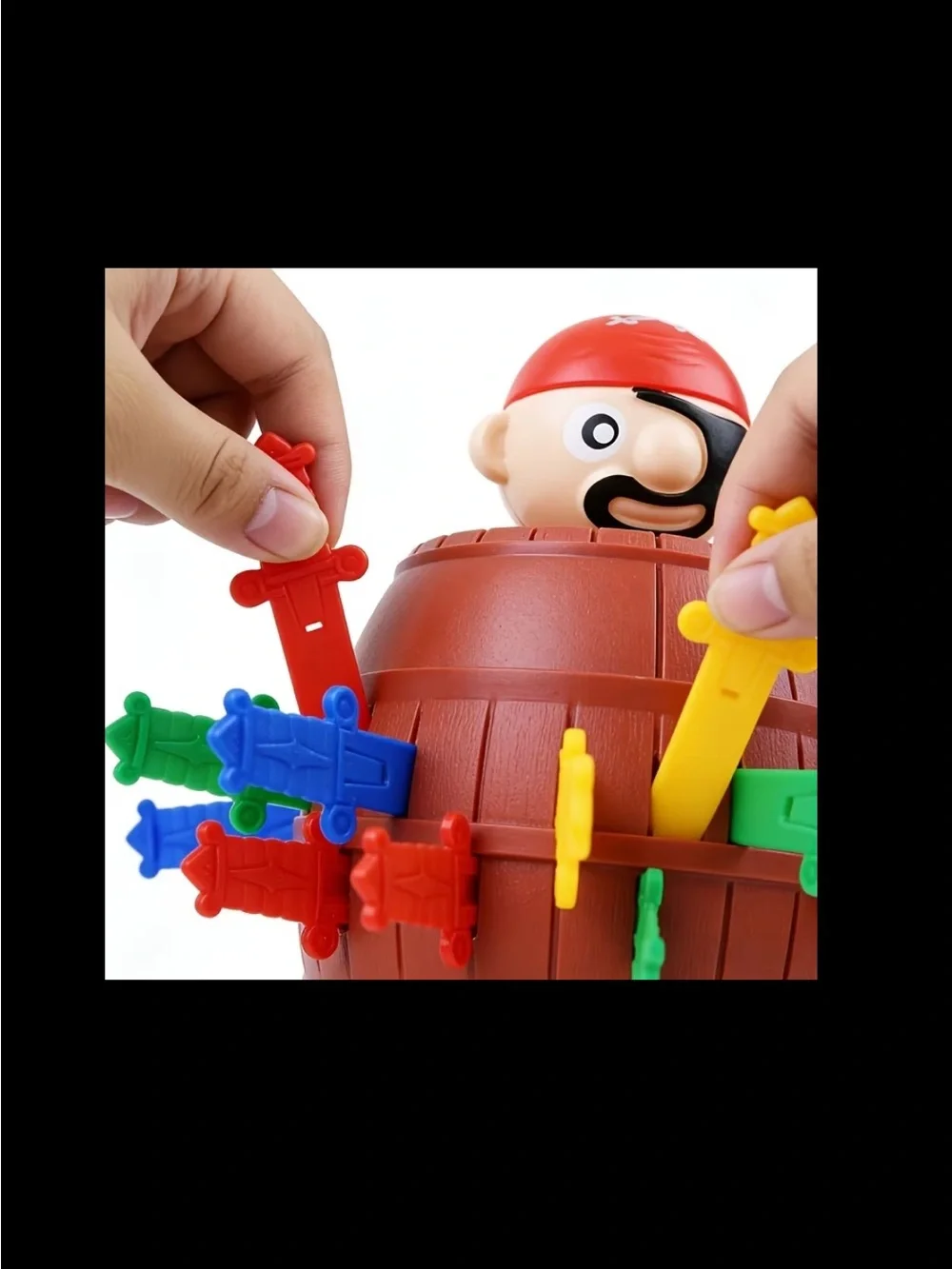 NEW IN BOX Kid’s Toy Pirate Pop-Up Barrel Game - Brown & Multicolor Knives $25